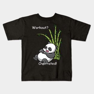 Lazy Panda - Workout ? Overrated! Kids T-Shirt